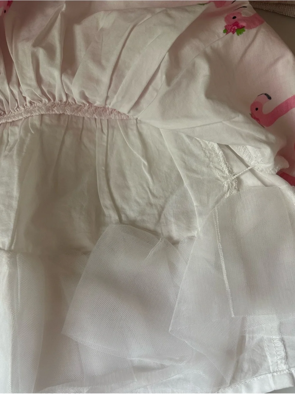 Gymboree Baby Flamingo Dress NWT Pink White Summer Sundress